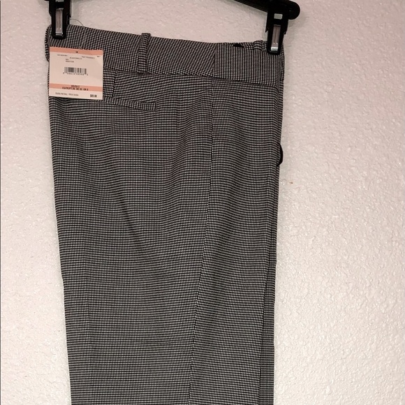 Anne Klein Director’s Slim-fit black white houndstooth career capri pants size 2 - Picture 1 of 15